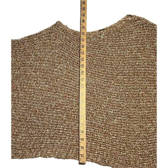 FREE PEOPLE Womens sz M Brown Knit Off Shoulder Sweater - Picture 5 of 7